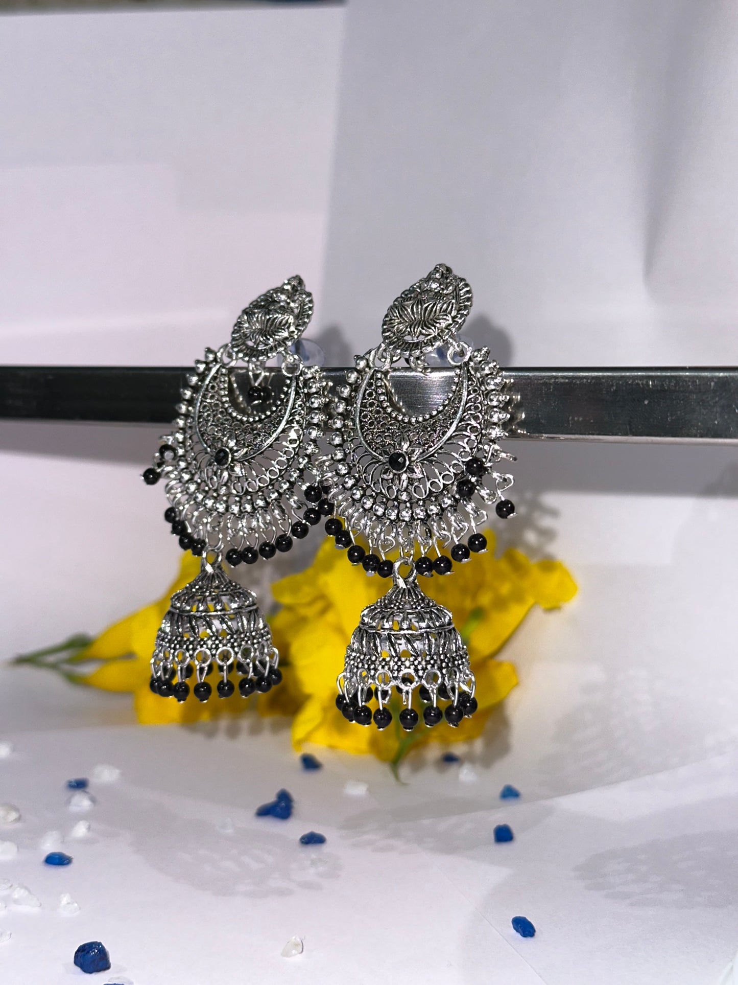 Antique Lakshmi Long Jhumkas