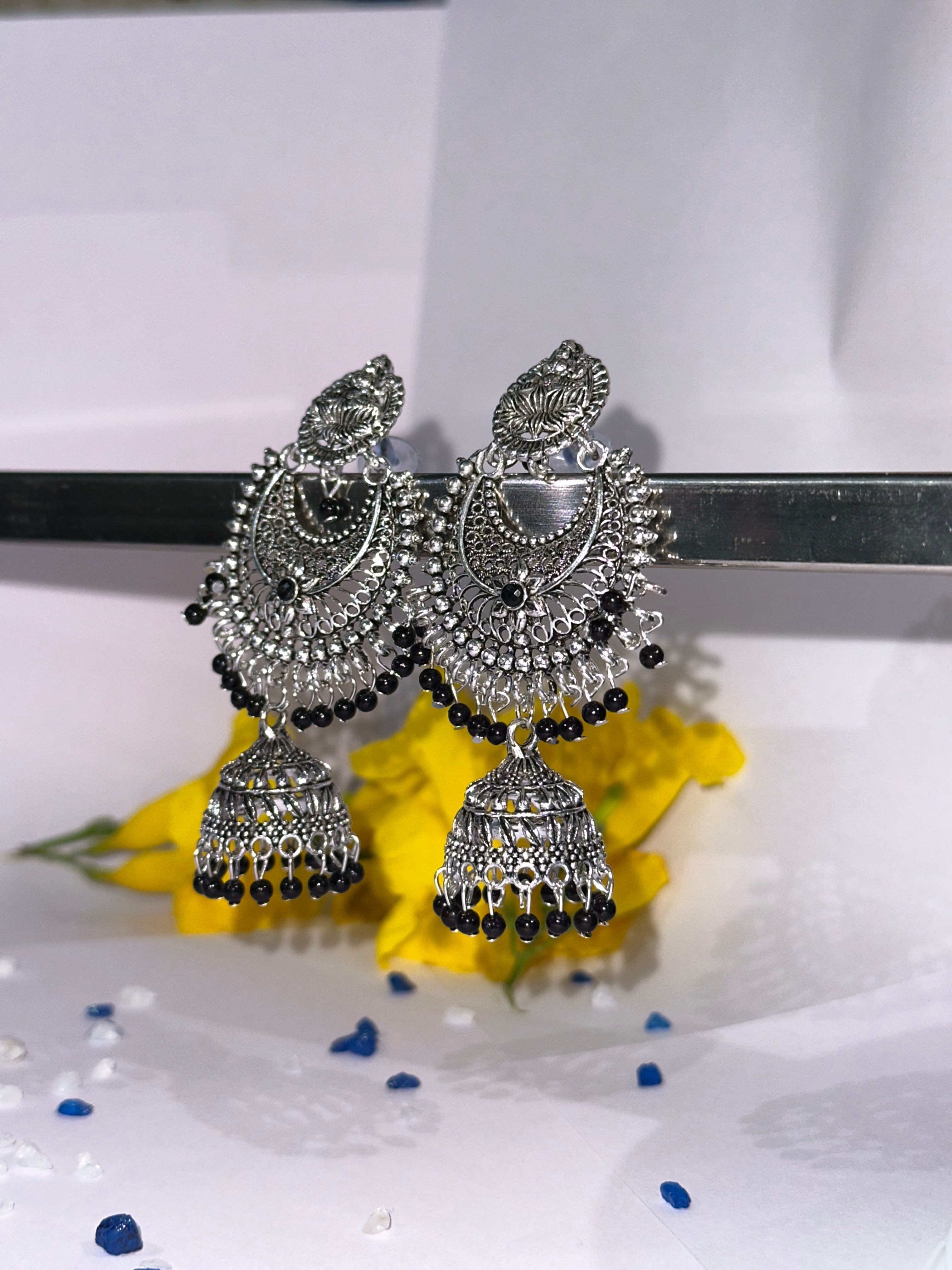 Antique Lakshmi Long Jhumkas