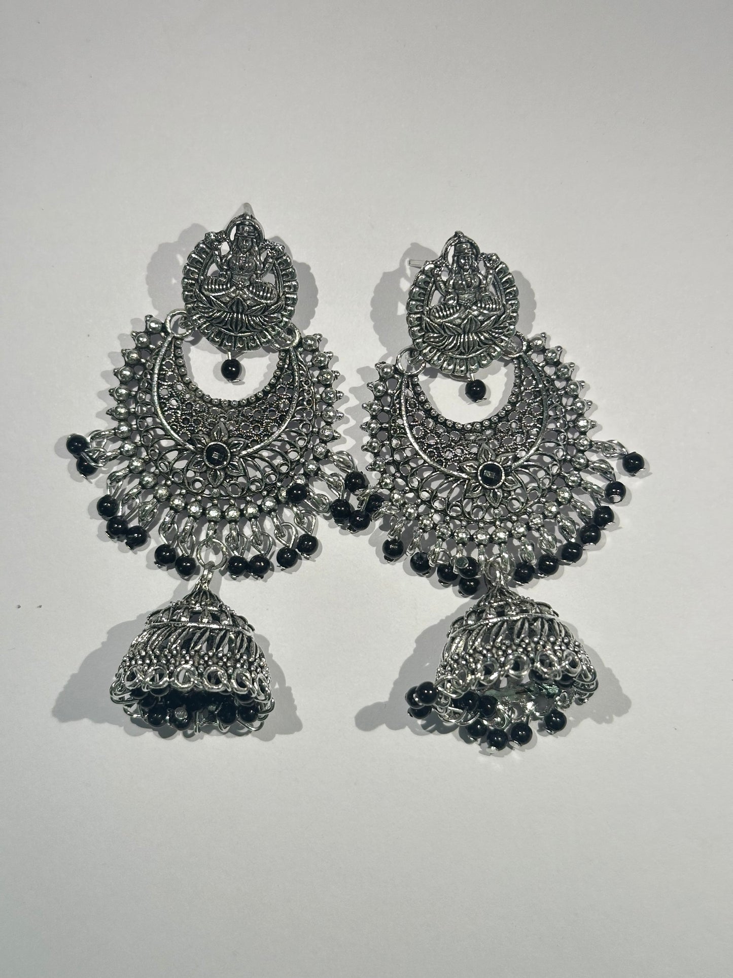 Antique Lakshmi Long Jhumkas