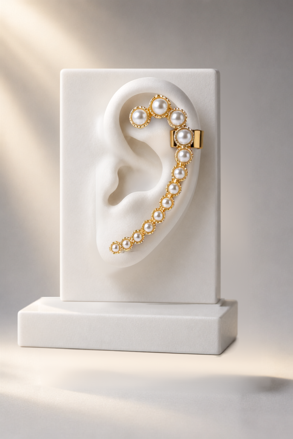 Golden Pearl Grace Ear Cuff