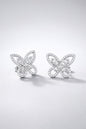 Celeste Flutter Silver Stud Earrings