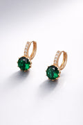 Emerald Glow Hoop Earrings