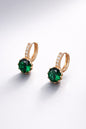 Emerald Glow Hoop Earrings