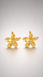 Molten Bloom Gold Stud Earrings
