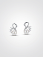 Swan Pearl Sculpt Stud Earrings