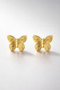 Golden Flutter Textured Stud Earrings