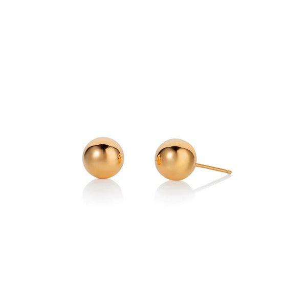 Classic Sphere Gold Stud Earrings