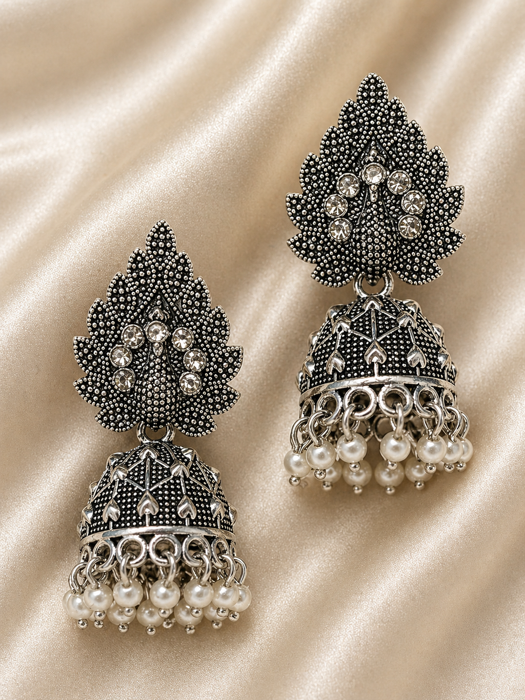 Noor Pearl Dome Jhumka Earrings