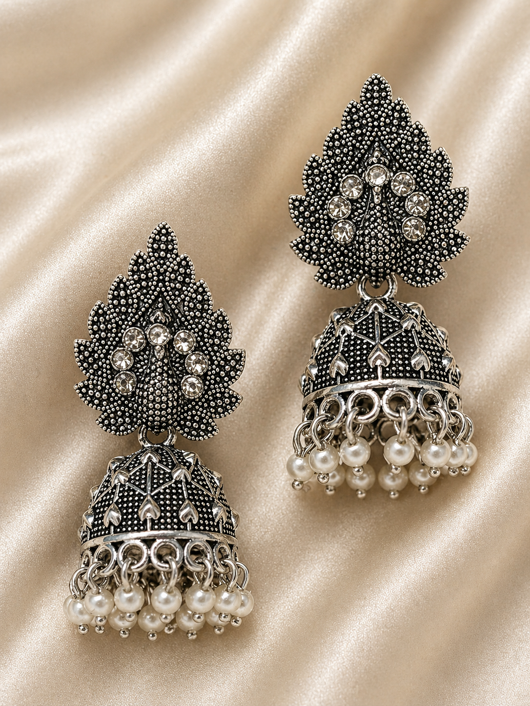 Noor Pearl Dome Jhumka Earrings