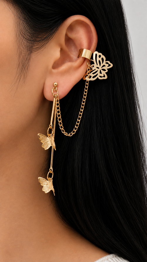 Butterfly Chain Ear Cuff