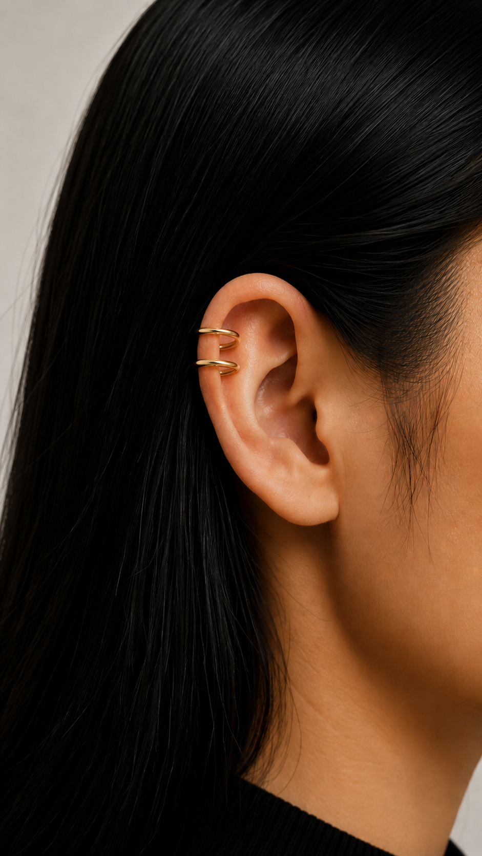Double  Gold Ear Cuff