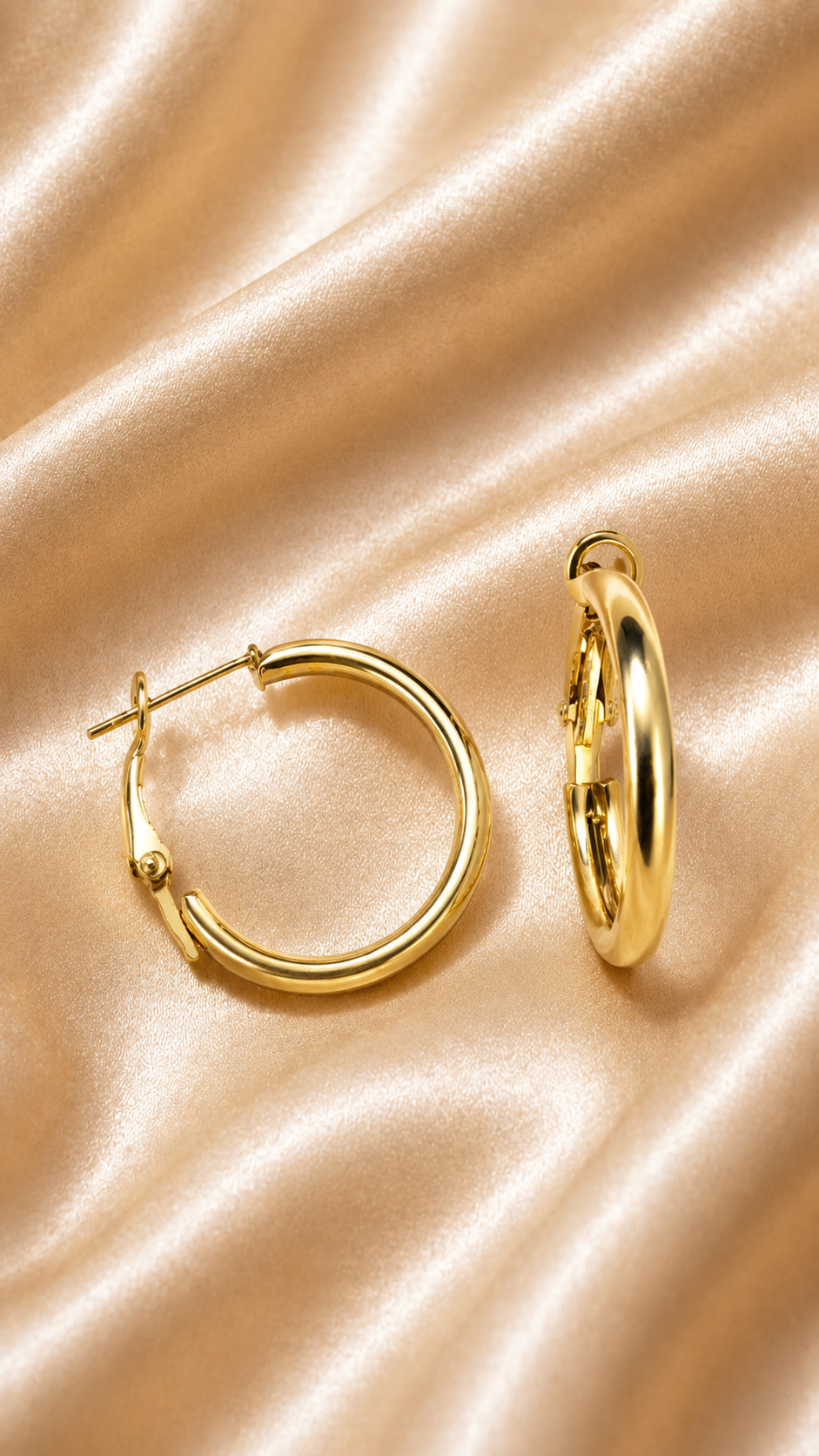Golden Orbit Hoop Earrings