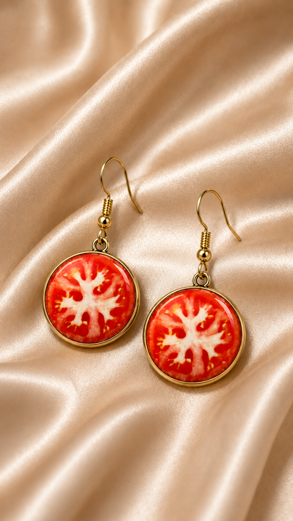 Tomato Pop Statement Drop Earrings