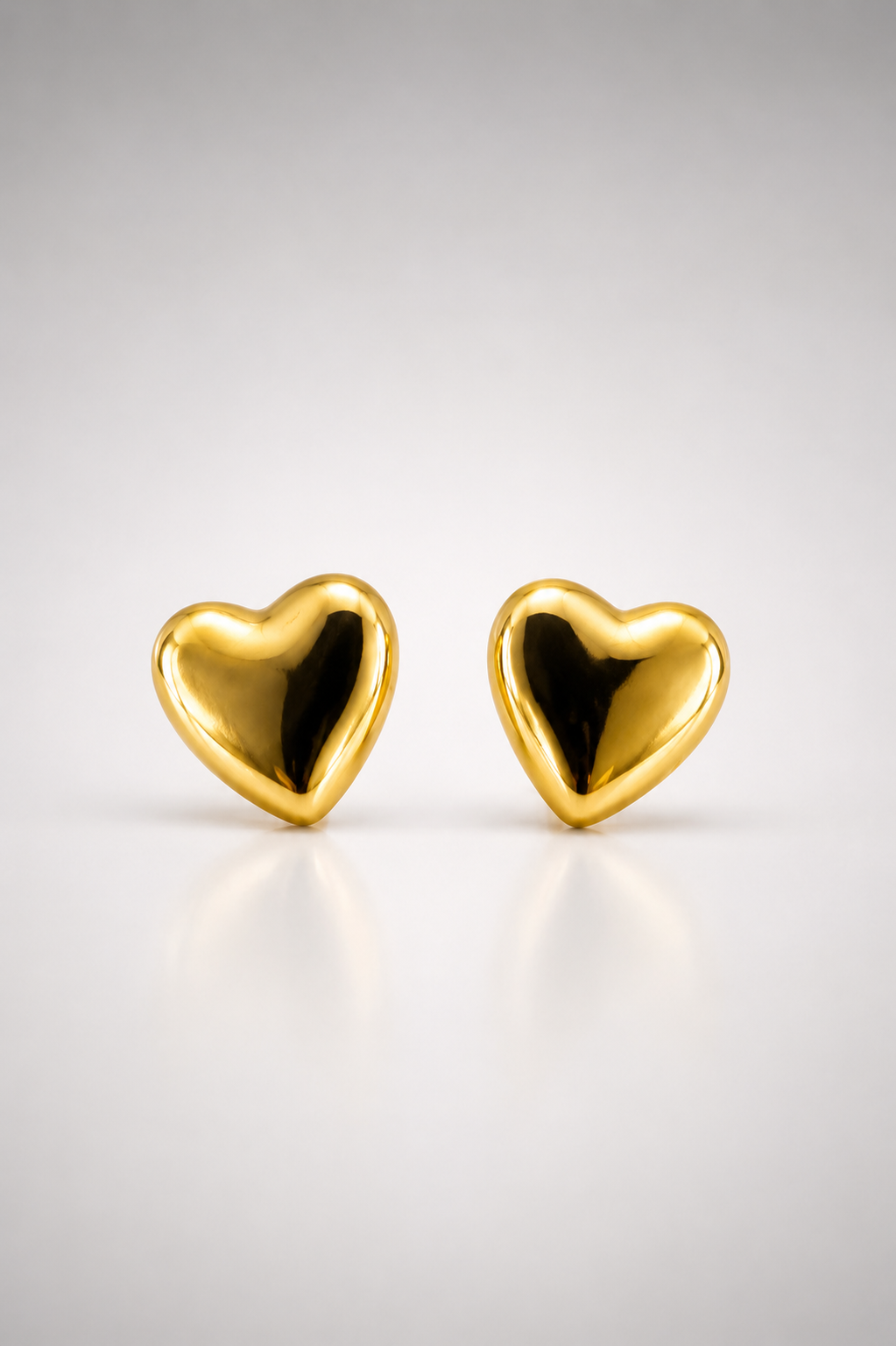 Classic Puffy Heart Stud Earrings