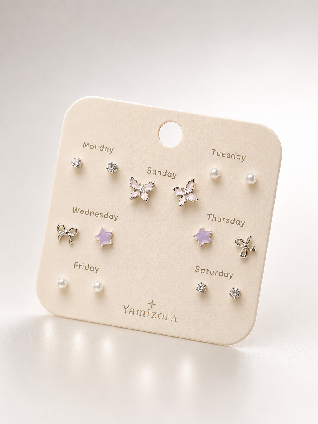 7 Days Stud Earrings Set