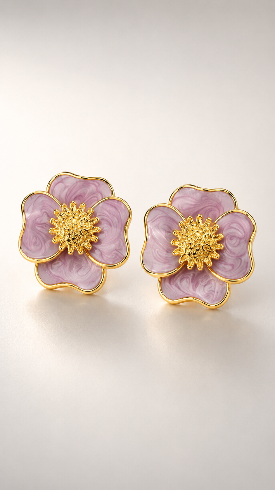 Lavender Bloom Stud Earrings