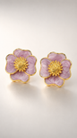 Lavender Bloom Stud Earrings
