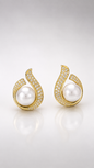 Pearl Swirl Stud Earrings
