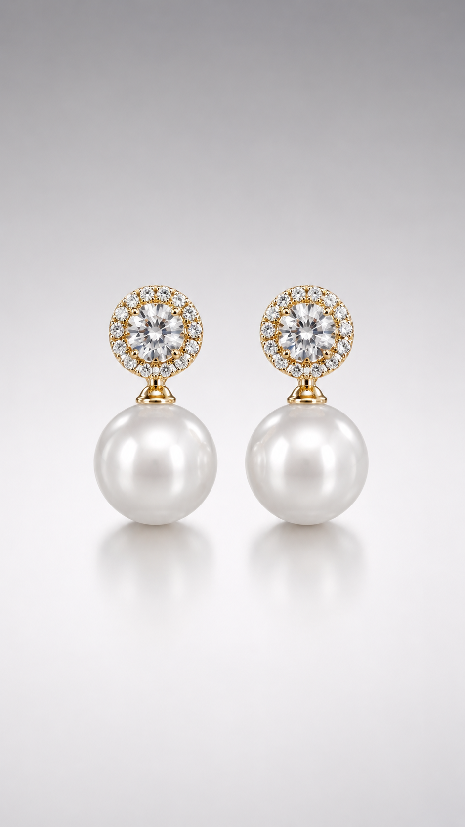 Pearl Radiance Halo Drop Earrings