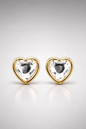 Radiant Crystal Heart Stud Earrings
