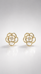 Elegant Pearl Floral Stud Earrings