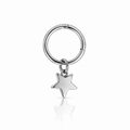 Men’s Silver Star Dangle Huggie Hoop