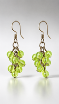 Lime Cascade Beaded Drop Earrings