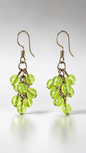 Lime Cascade Beaded Drop Earrings