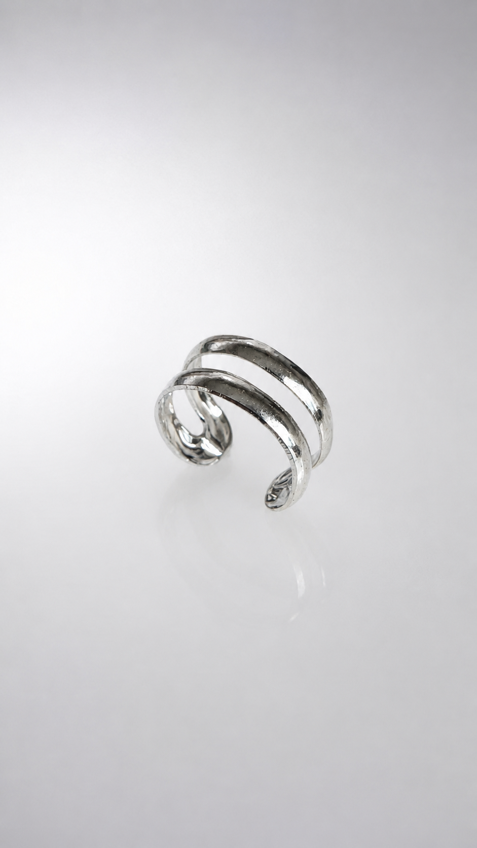 Triple Wave Silver Ear Cuff