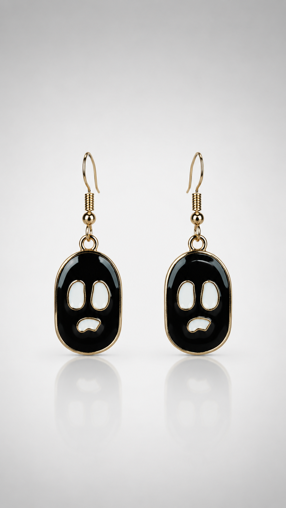 Midnight Mood Face Drop Earrings