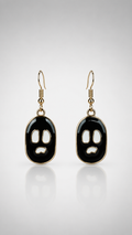 Midnight Mood Face Drop Earrings