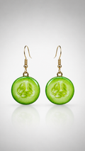 Cucumber Fresh Statement Drop Earrings