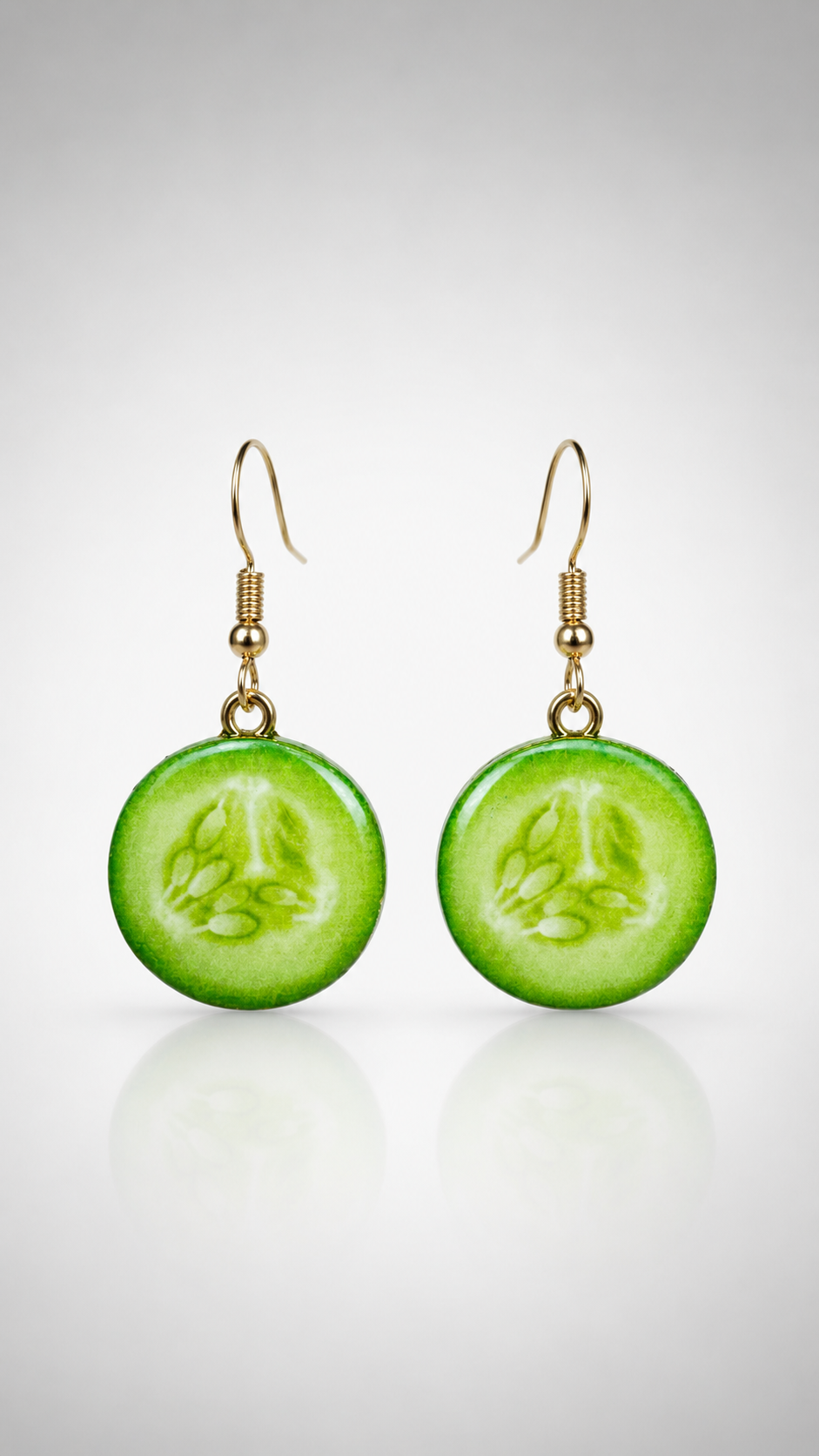 Cucumber Fresh Statement Drop Earrings